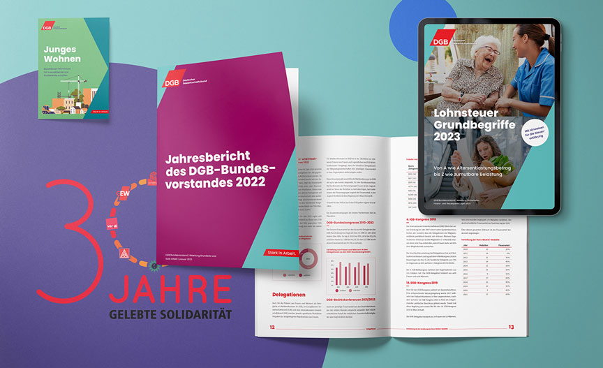 Editorial Design für den DGB Berlin