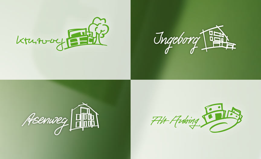 Logos für Immobilien-Standorte