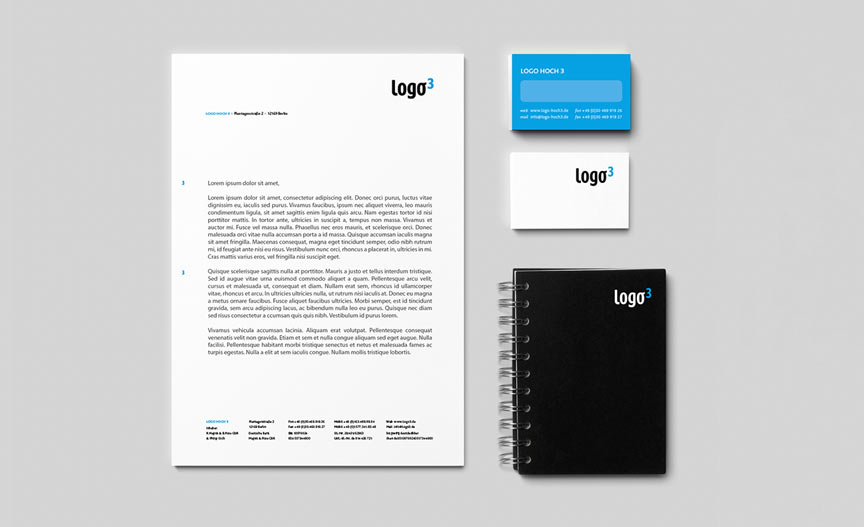 Briefschaft für ein Design-Unternehmen