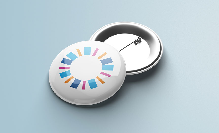 Logo auf Button als Merchandise