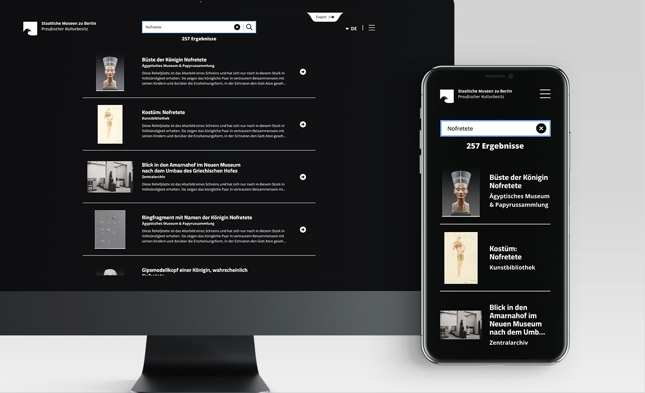 UX und UI Design von Desktop- und Mobile-Version der Besucherwebsite