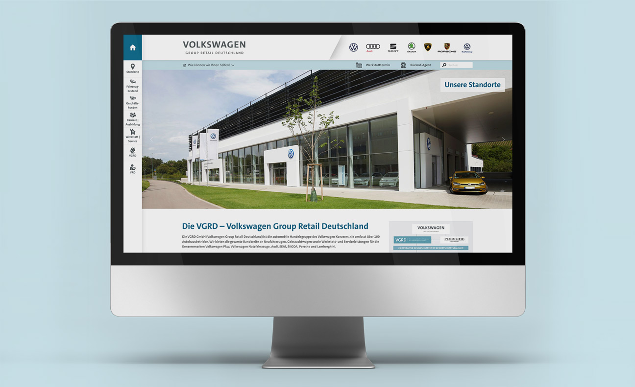 Webdesign Website-Ansicht