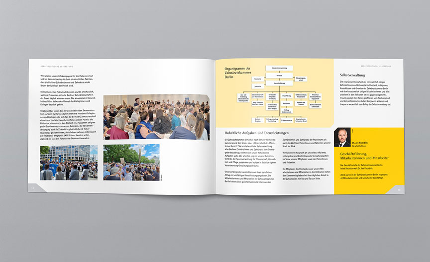 Layout für eine Berufsvertretung