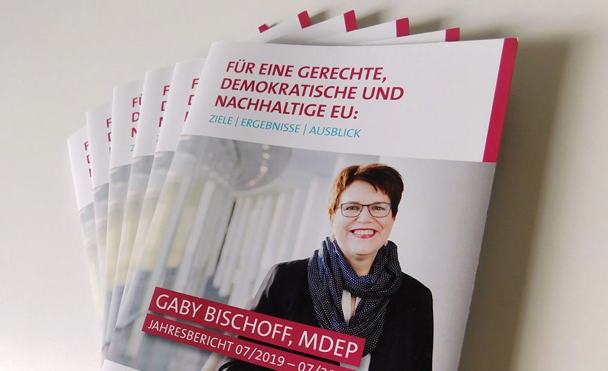 Cover-Design für eine Europa-Abgeordnete